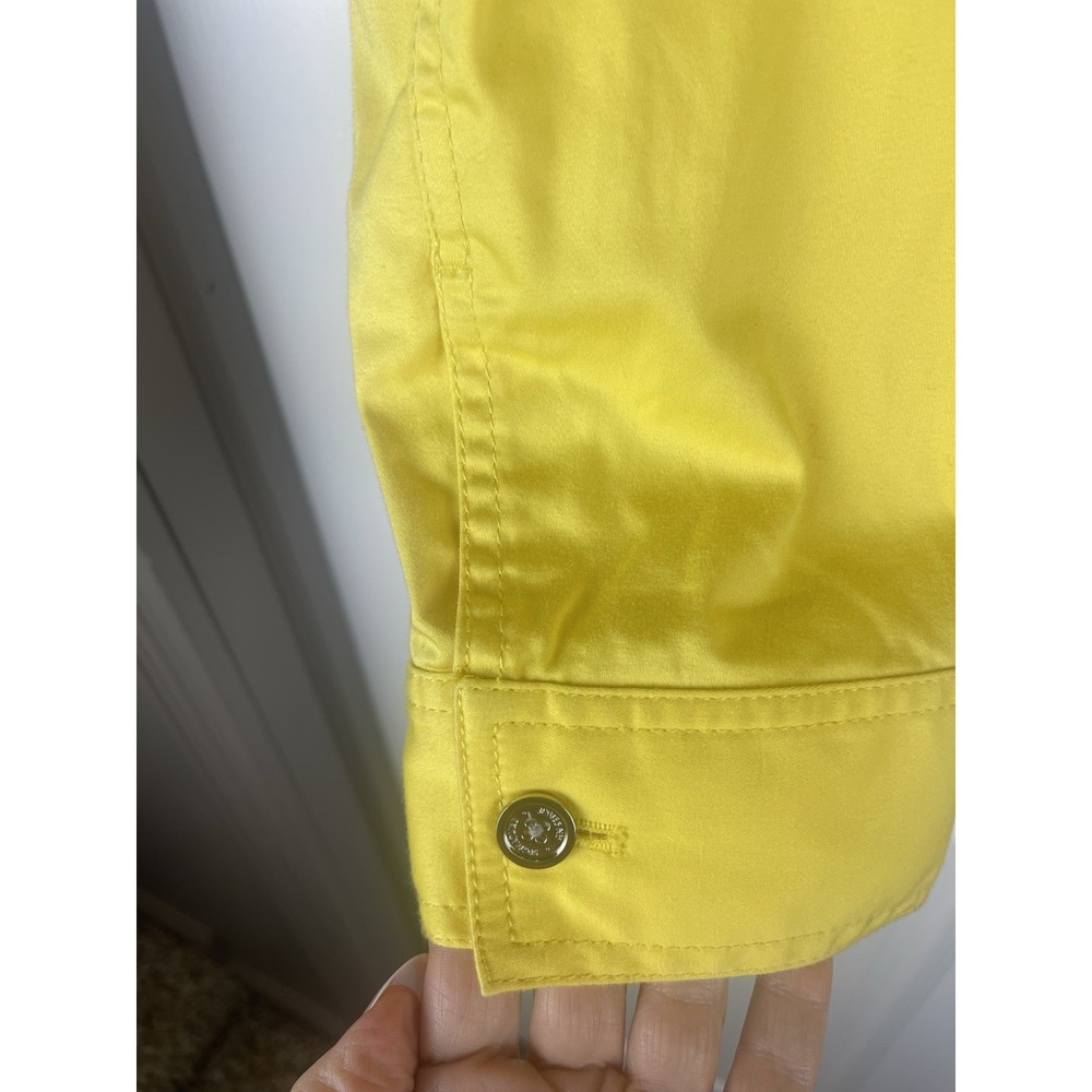 Jones New York Signature Yellow Zip Jacket Womens XL Stretch Lightweight Blazer - Picture 5 of 9